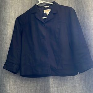 Cropped mid sleeve button jacket